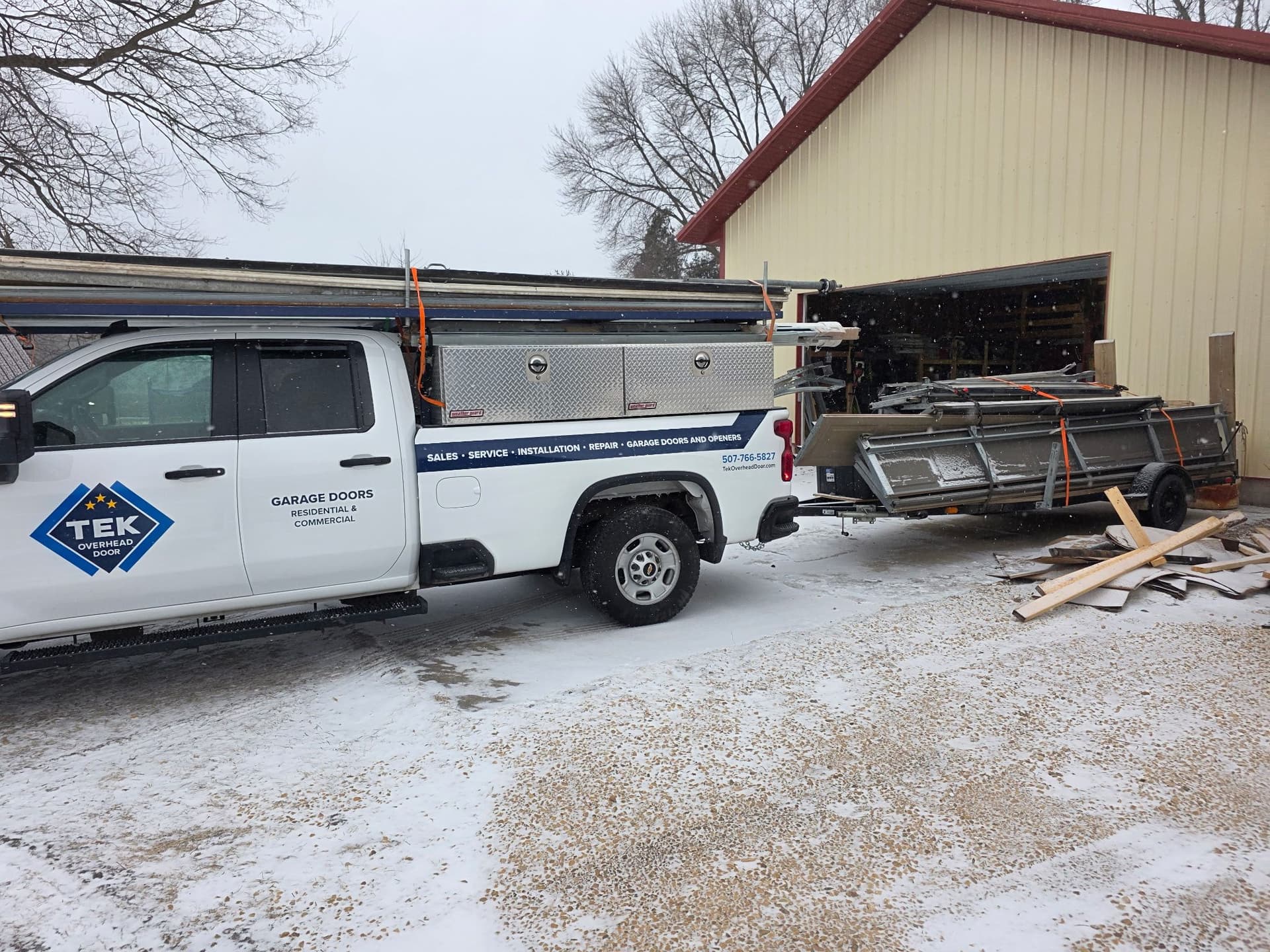 Tek Overhead Door LLC Takes on Winter Maintenance