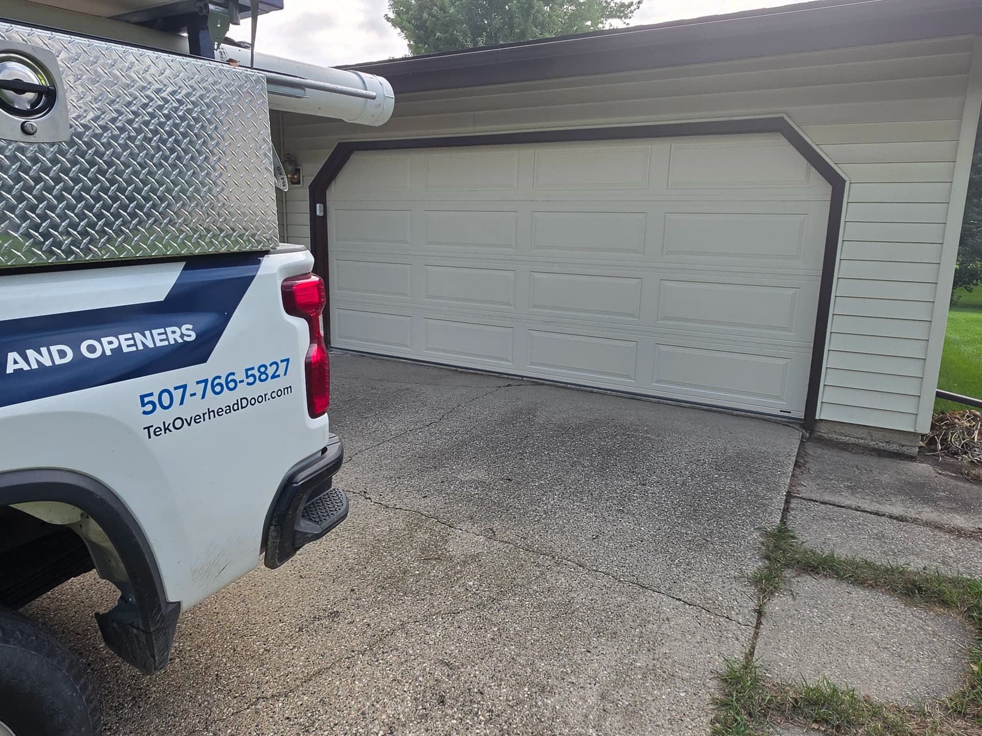 Gallery photos for Long Raised Ranch Panel Garage Door Installation Done Right: Image #1