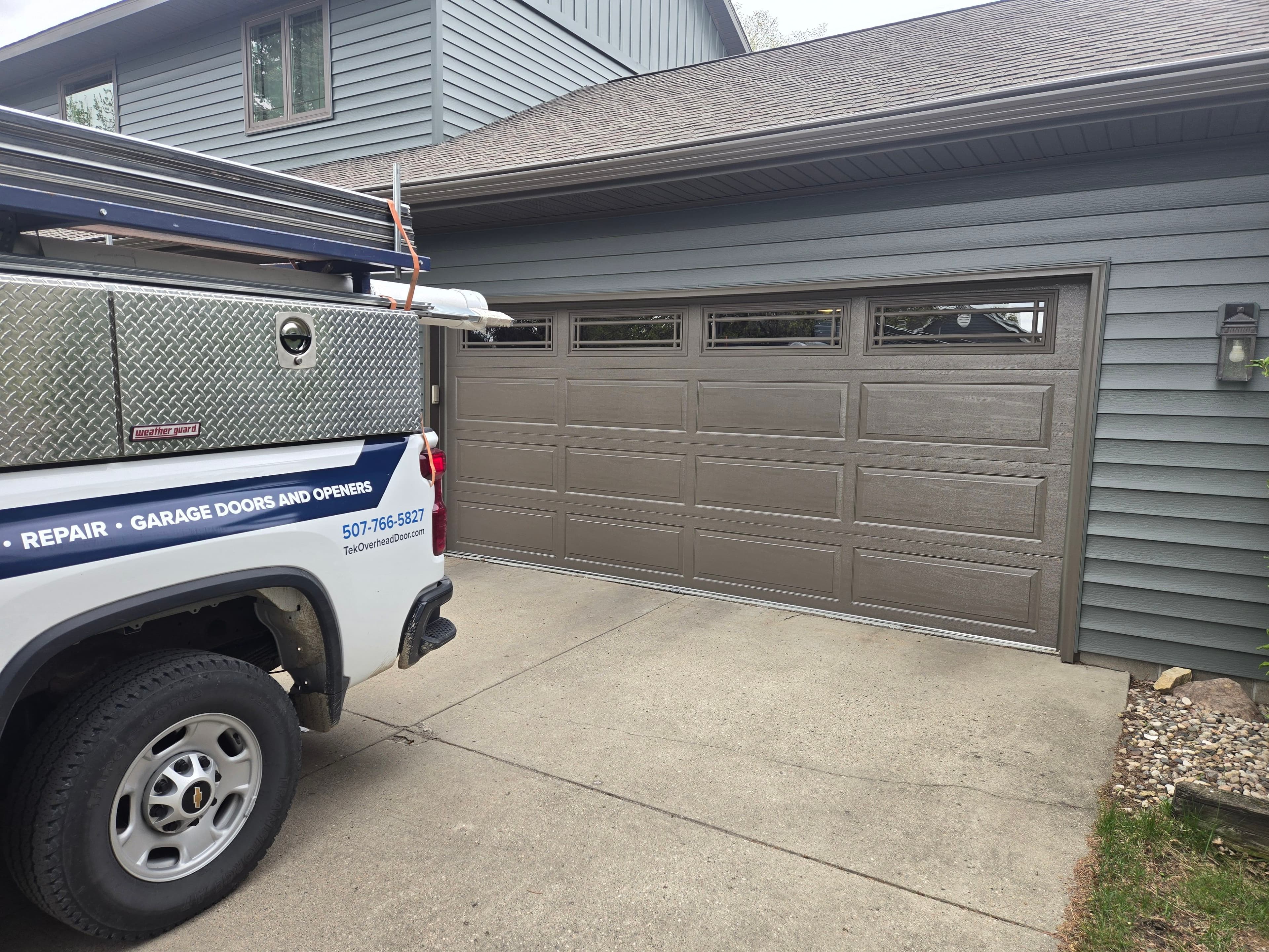 Project Bronze Finish Garage Door That Actually Fits the Home image